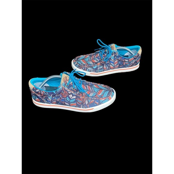 Twisted x Womens Hooey Loper Loafer Pink Boho Feather Print Size 8.5 - Picture 2 of 4